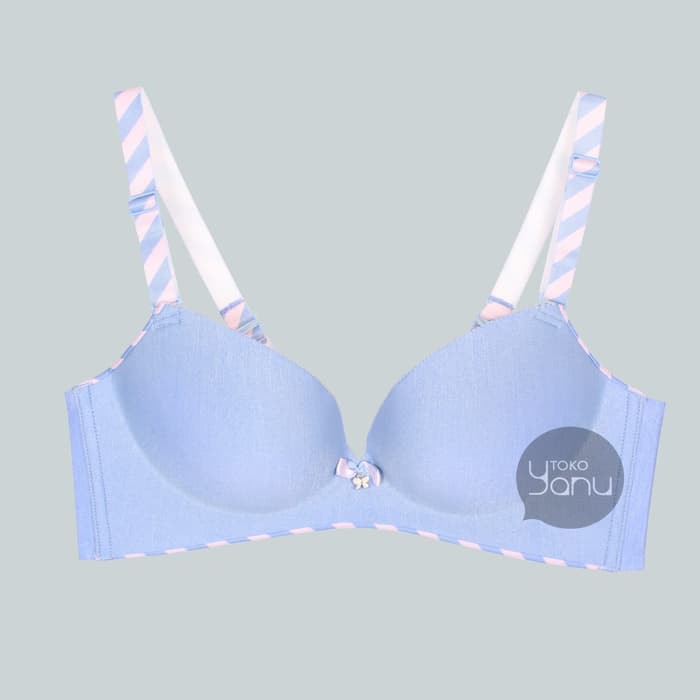 Seamless Push Up Bra Tanpa Kawat Rolise W10731   Biru Muda  34 terlaris