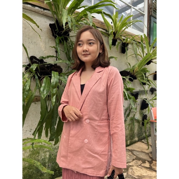 Blazer Linen | Blazer Wanita