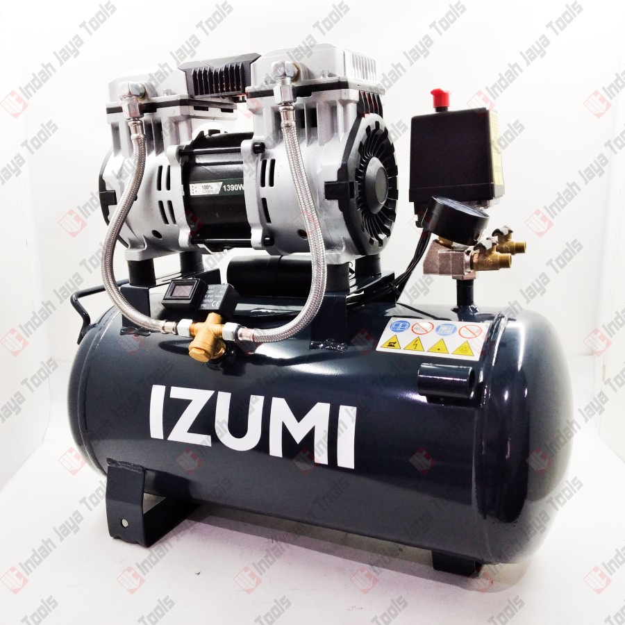 IZUMI OL 1390 24 L Kompresor Angin SILENT HIGH SPEED 1.75 HP Oilless