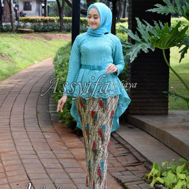Kiranaol- Stelan kebaya brukat aurora/kebaya brukat pinguin/set kebaya brukat mix plisket panjang / Kebaya Wisuda / Kebaya Brukat Pesta / Kebaya Lamaran / Set Kebaya By Kiranaol-TOSKA