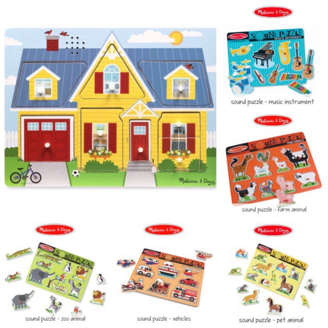 Mainan anak edukasi - SOUND PUZZLE / Puzzle Suara Melissa n Doug Moshi