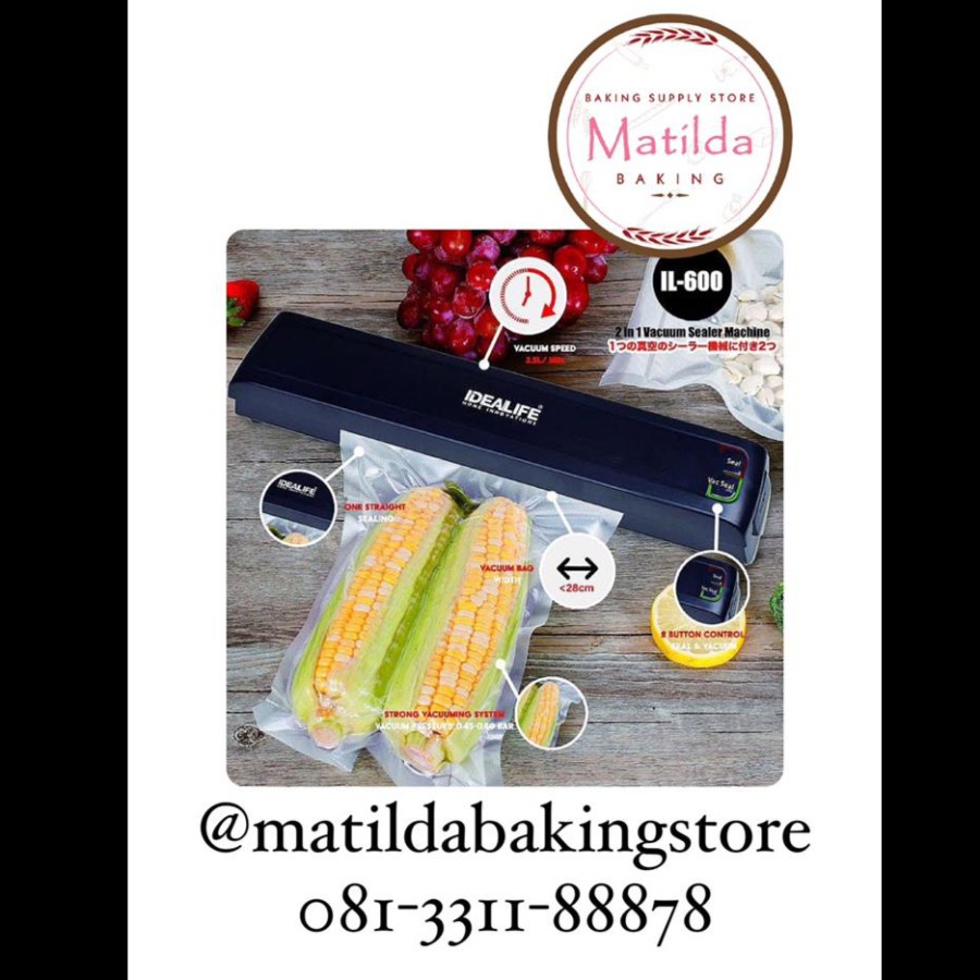 IDEALIFE - Food Vacuum Sealer - Pembungkus Vacuum IL-600