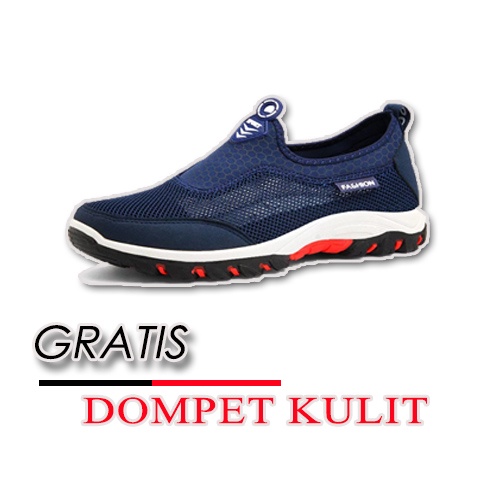 Sepatu Sneakers Pria Wanita Slip On Running Outdoor Santai