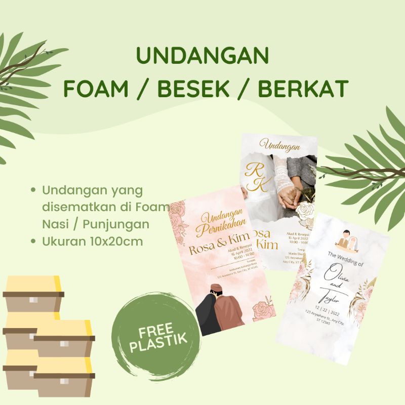 

UNDANGAN PERNIKAHAN - UNDANGAN BESEK - UNDANGAN FOAM