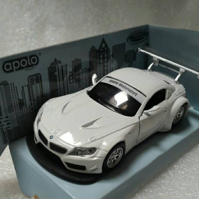 Mobil Diecast BMW Z4 GT3 Apolo MSZ Putih