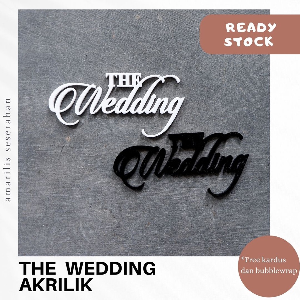 361. THE WEDDING 1 akrilik hitam dan putih