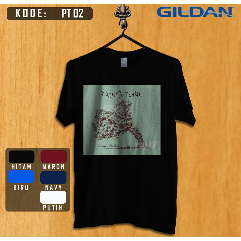 Kaos payung teduh dunia batas original gildan softstyle pt02