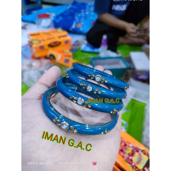 Gelang kaca akrilik anak dan tanggung isi 4pcs/aksesories gelang india akrilik