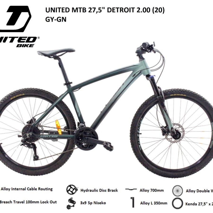 SEPEDA GUNUNG MTB 27.5 UNITED DETROIT 2.0 9 SPEED - HYDRAULIC