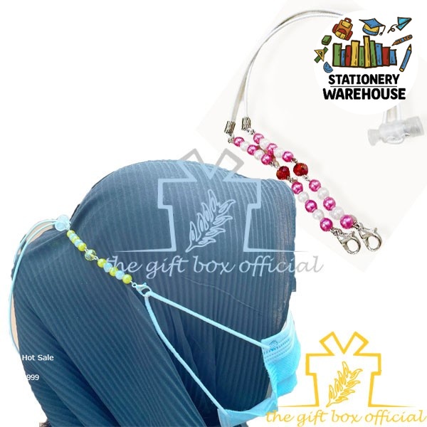 READY SIAP KIRIM konektor masker mutiara / konektor masker mutiara / gantungan strap masker