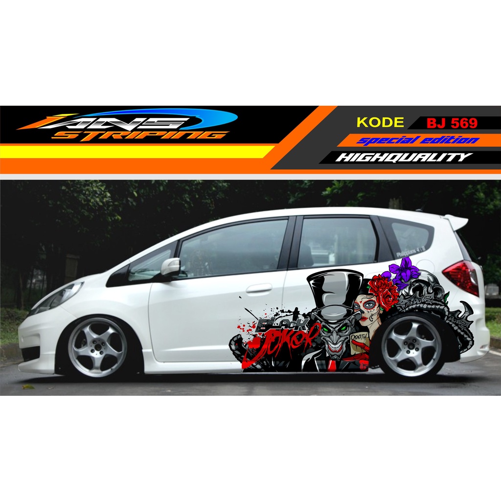 DECAL MOBIL BRIO JAZZ AGYA YARIS / STIKER MOBIL BRIO / DECAL STICKER JOKER / STIKER VARIASI MOBIL