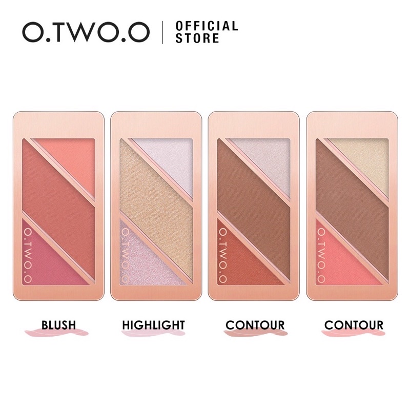 O.TWO.O 3 in 1 Blush Multifunctional Highlight Blush Palette Contouring powder Palette