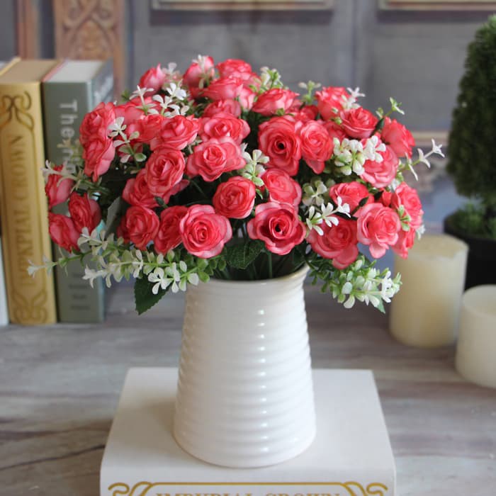 BUKET BUNGA ROSE ARTIFICIAL - HIASAN KEMBANG - TANAMAN ARTIFISIAL