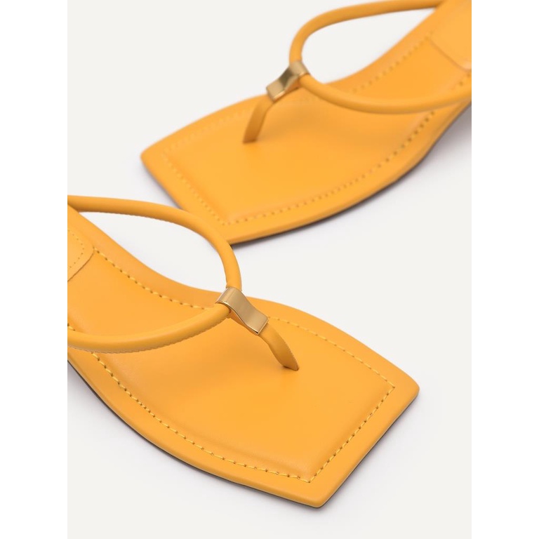 SANDAL HEEL PEDRO WANITA ORIGINAL HEELS BRANDED KULIT ASLI KUNING PW065