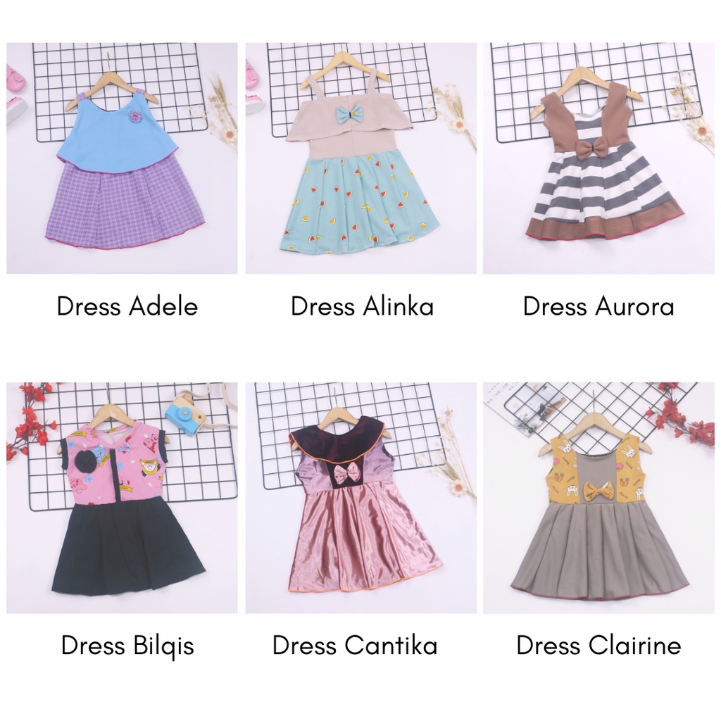 (COD) Dress uk Bayi 0-12 Bulan / Dres Baju Dress Daily Korea Bayi Perempuan Pesta Baby Premium Murah COD kiosbalitaaprillia