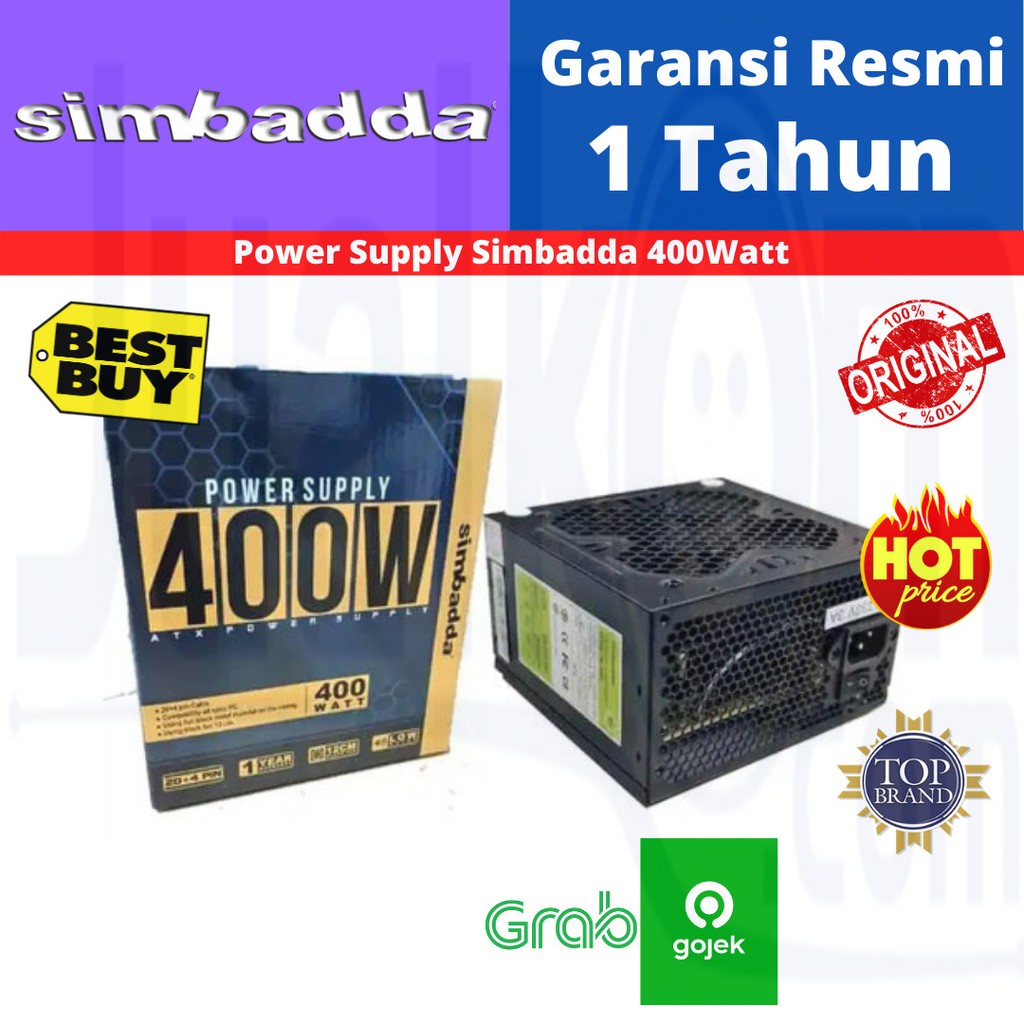 Power Supply Simbadda 400 Watt PSU PowerSupply Unit 400Watt