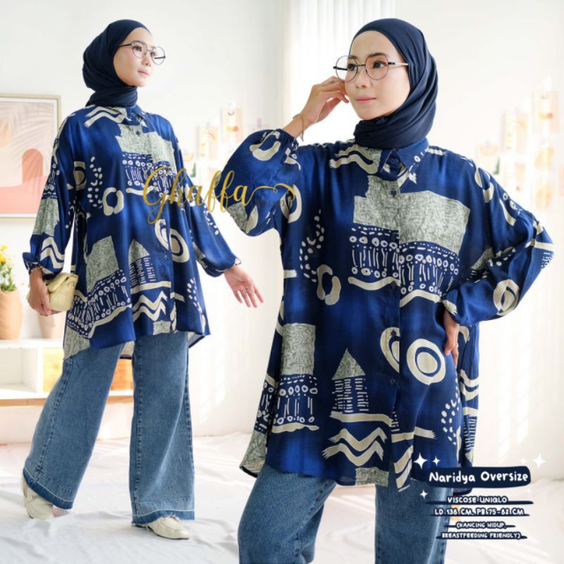 Blouse motif Oversize Naridya oversize by ghaffa the label