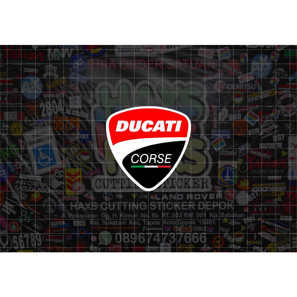 Cutting Sticker Logo Ducati Ukuran 6 Cm