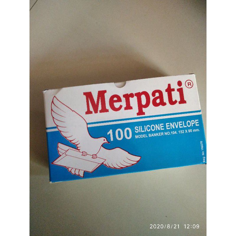 

1box amplop merpati promo murah no.104 152*90mm model banker+Lem isi 100 lembar