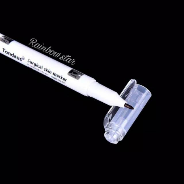 Spidol sulam Alis Waterproof / pena Penanda Sulam Alis + Penggaris / Skin Marker Tondaus Surgical