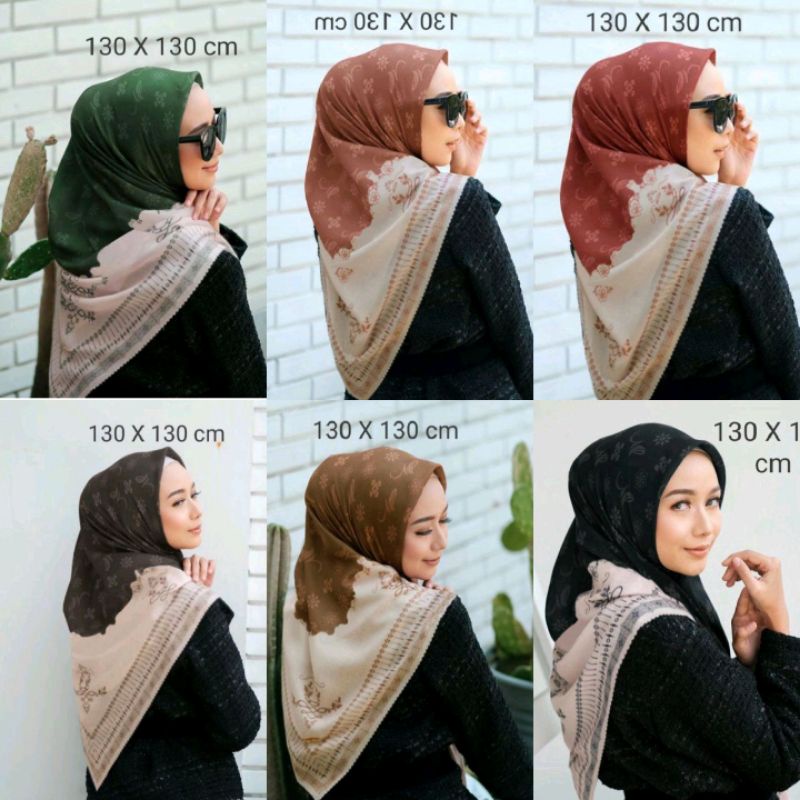 DISKON HIJAB SEGI EMPAT SYARI / JILBAB VOAL PREMIUM MOTIF / KERUDUNG UKURAN JUMBO