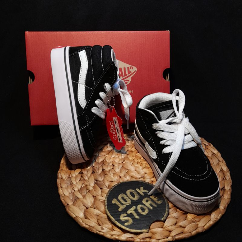 sepatu anak laki laki perempuan sk8 high sneakers kids sepatu sekolah anak