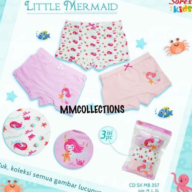 Celana Dalam Anak Perempuan Boxer Segiempat Sorex Mc 004 Kode 949