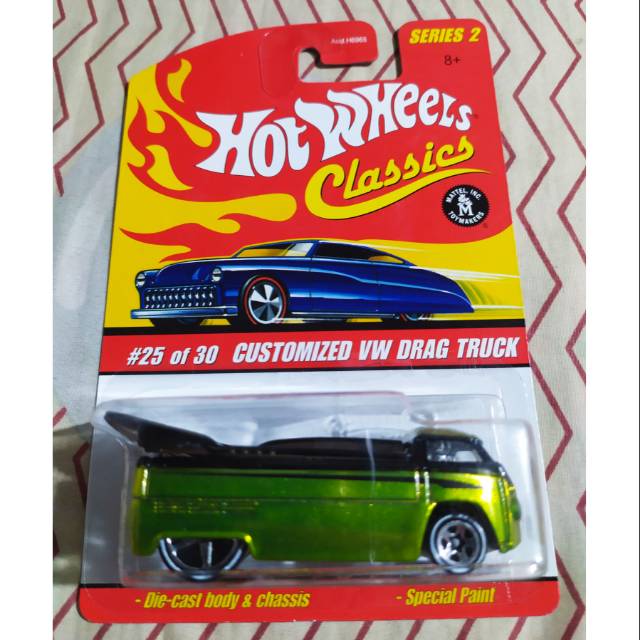 Hotwheels Classic Customized Volkswagen VW Drag Truck Hijau