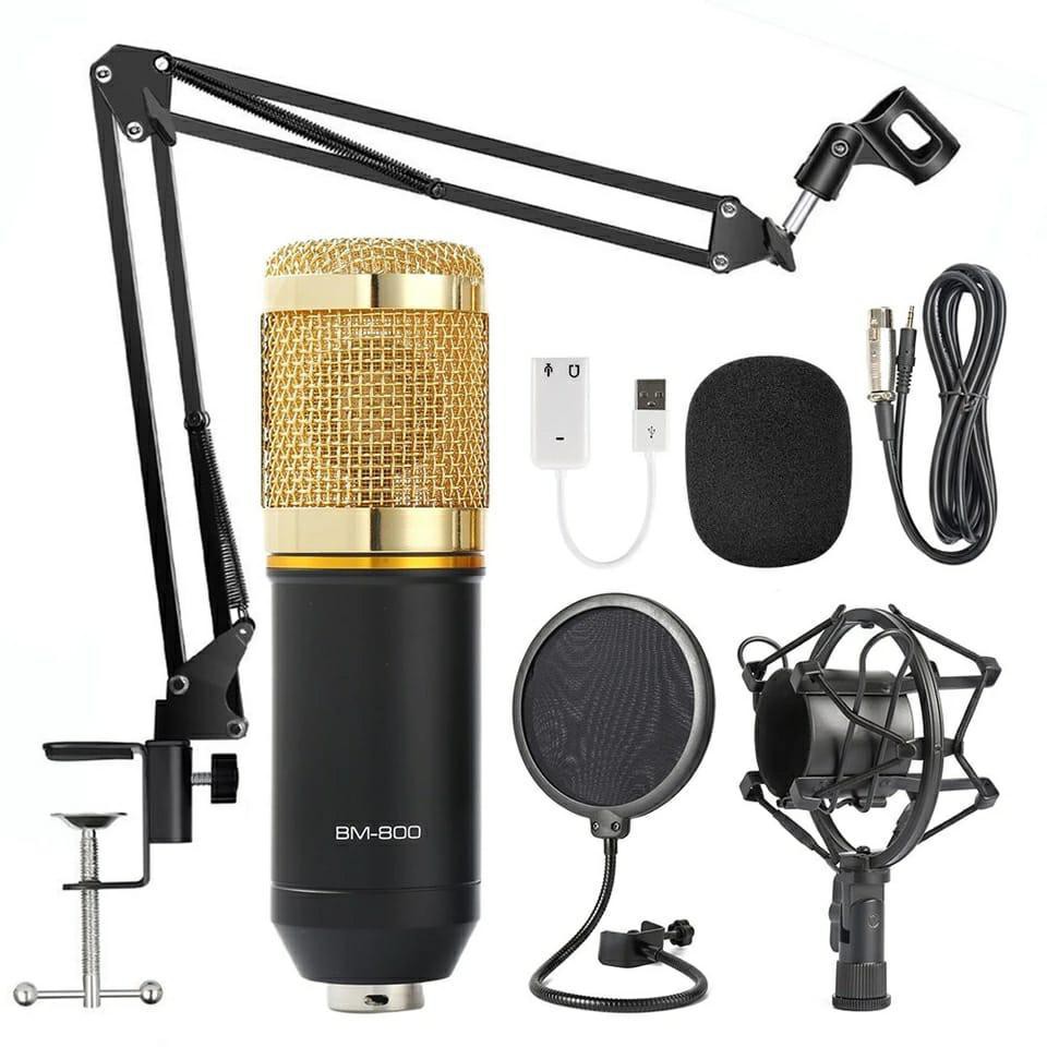 Mikrofon Profesional BM-800 Mic Studio Kondensor Stand Vokal Karaoke KTV for Komputer PC