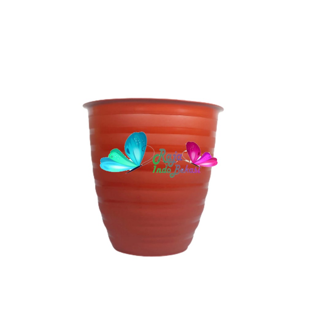 Ori Pot Pirus 30 Cm Putih Motif Pot Plastik 30cm Vas Pot Plastik Bunga Putih