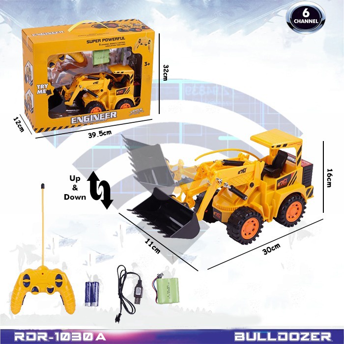 MURAH RDR1030 RC Buldozer Bulldozer Mainan Anak Mobil Mobilan Remote Control Excavator RADAR