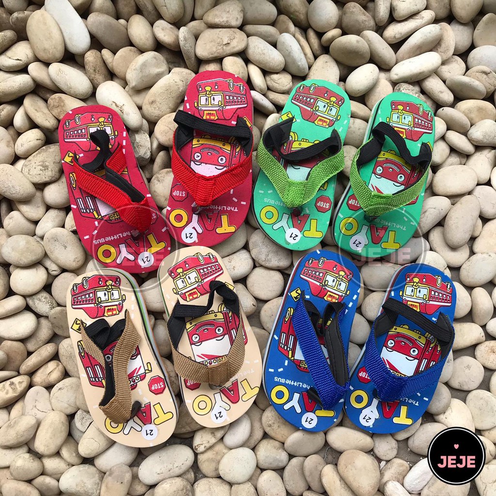 Sandal Anak Laki laki Balita Bayi Prewalker Cowok | Tayo Spiderman Polos Warna Warni Karakter