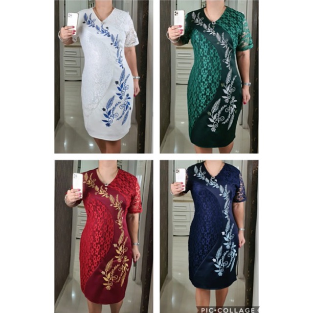 Dress Scuba & Brukat Mutiara 253.2