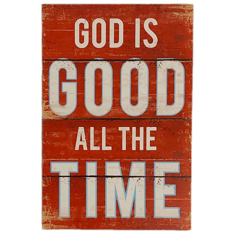 PAJANGAN HIASAN DINDING GOD IS GOOD ALL THE TIME 20 x 2.5 x 30 cm