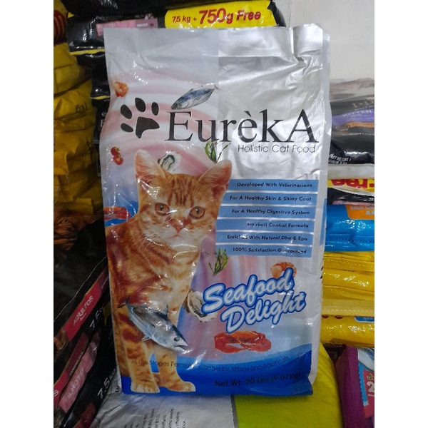 (Ekspedisi) Makanan kucing Eureka Seafood 9,07Kg- Makanan Kucing Eureka