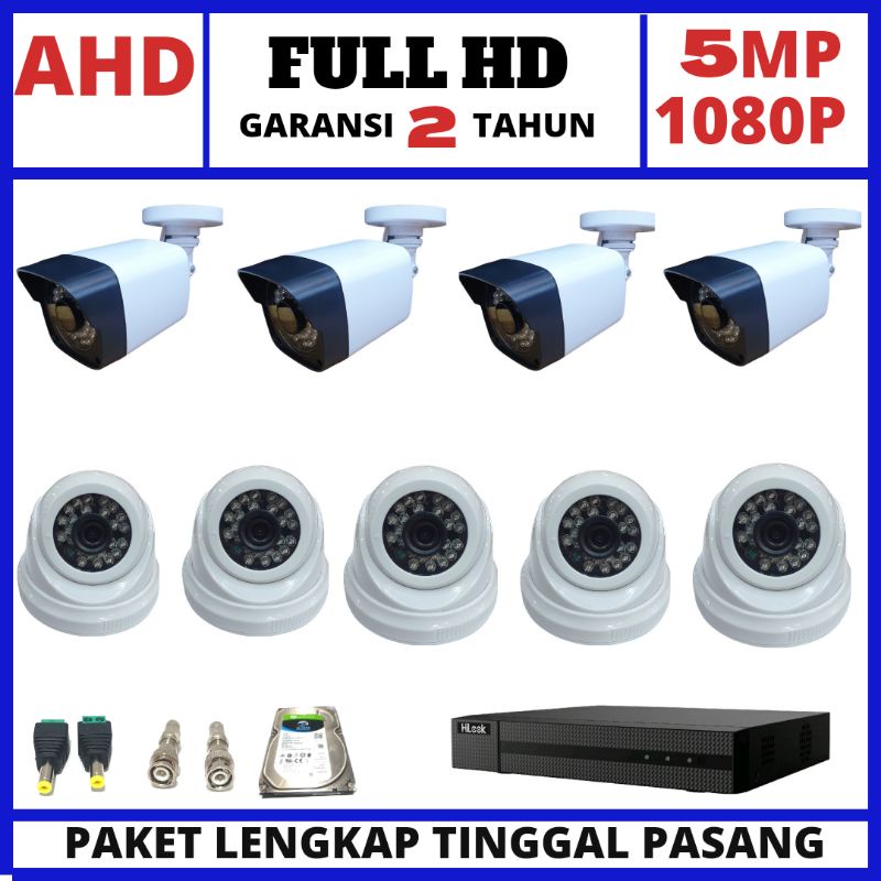 PAKET CCTV 16 CHANNEL 9 KAMERA 5MP 1080P FULL HD IR SONY LENGKAP TINGGAL PASANG