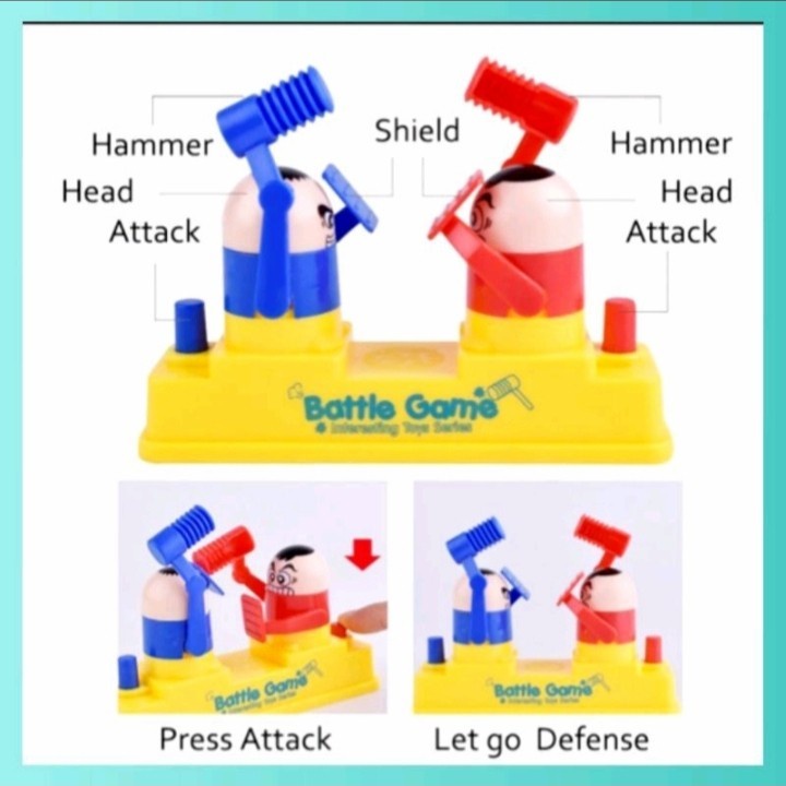 Mainan Montessori Anak  Battle Game Pukul pukulan Hammer Game SH 291/ Kado Mainan  Anak Cewek Cowok Pukulan Battle Lucu Hammer Game Familly Games Seru