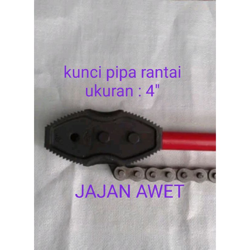 kunci pipa rantai 4 inch - chain pipe wrench 4" - kunci pipa - kunci rantai 4 in