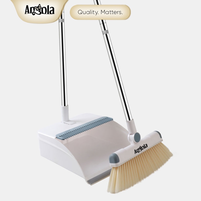 Jual Angola Set Sapu Pengki Pembersih D63 Broom Set Dustpan Sapu Lipat Kombinasi Pengki Sapu