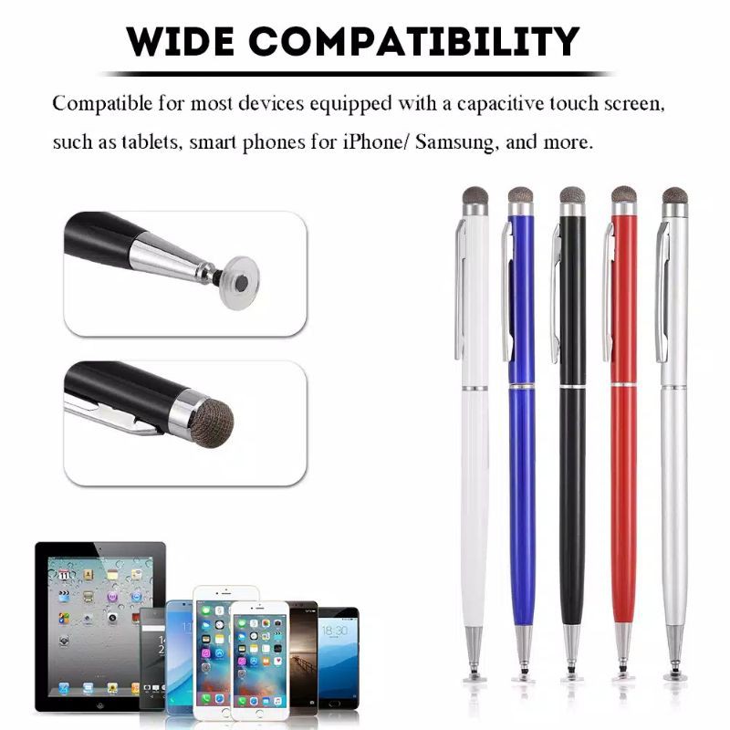 Stylus | Runcing | Pulpen Android | Ujung Runcing | Bisa Juga Ujung Bulatnya | 2 in 1 | Tetta Shop