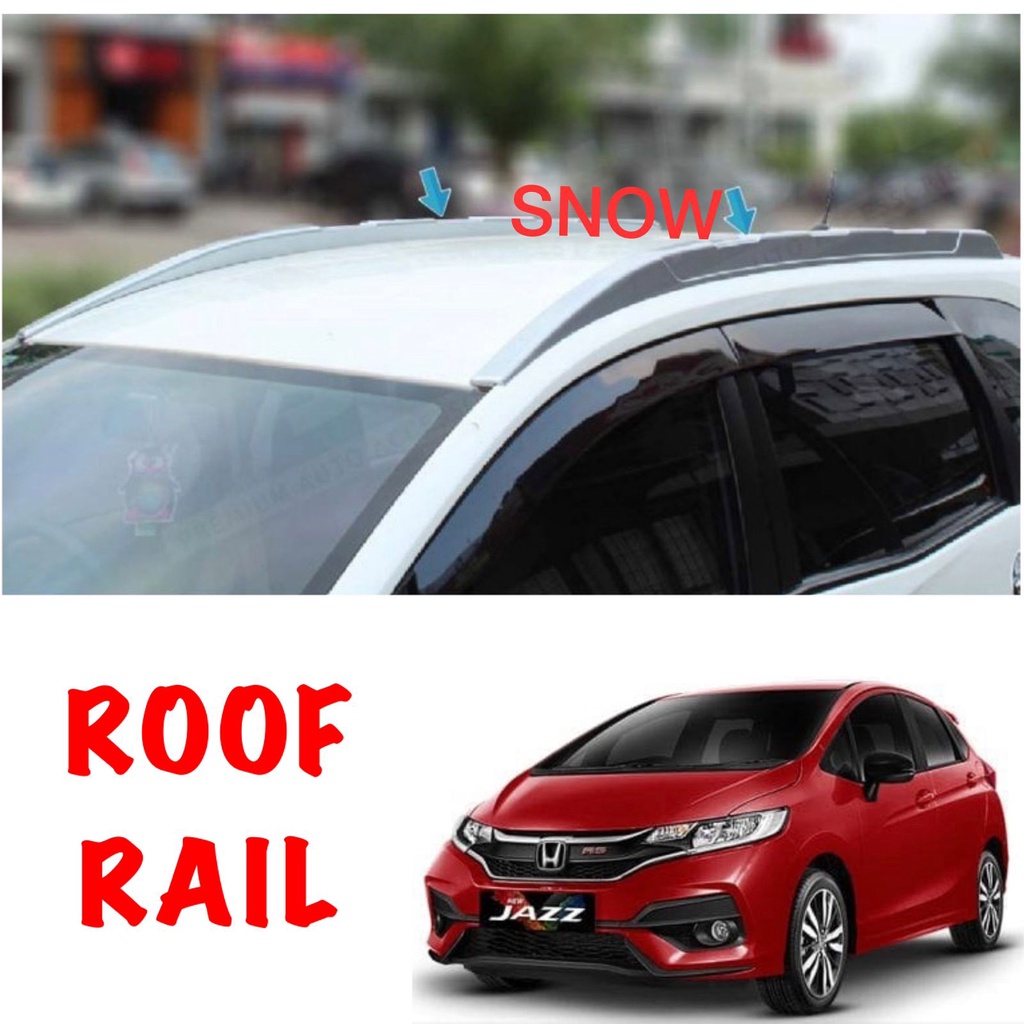 Roof Rail Grand All New Jazz 2014 2017 2020 2022 2023 Activo Hitam Silver