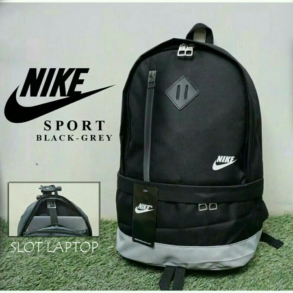 Tas Sekolah Ransel Backpack Cowok Cewek SMP SMA SD SMU Murah Kent Codora Nike Sport Murmer Abu Kanva