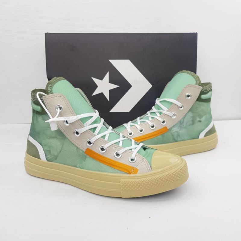 Sepatu Converse CT All Star HI X Off White Green Transparan (Premium Quality 1:1 Grade Original)