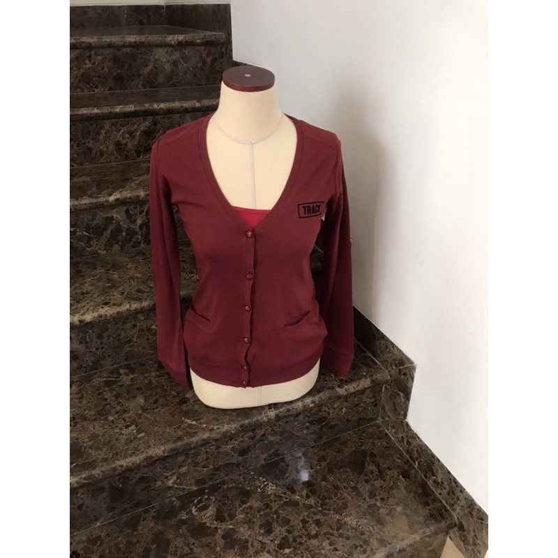 cardigan maroon