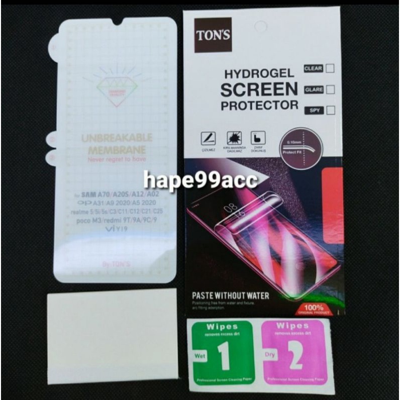 samsung A03s anti gores hydrogel clear screen protector