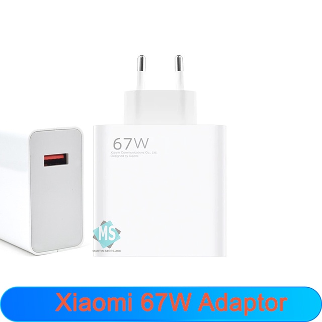 KEPALA CHARGER XIAOMI 67W Original 100% Fast Charging-ADAPTOR XIAOMI-BATOK XIAOMI