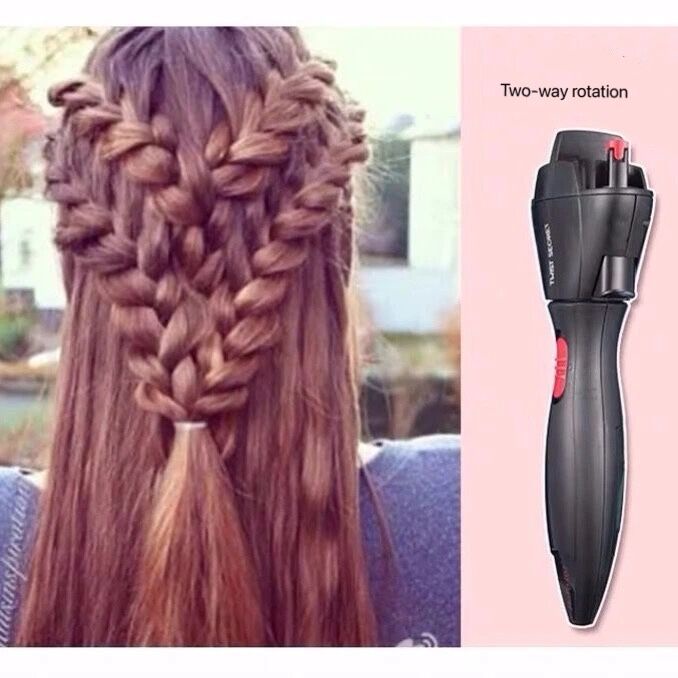 1 Pc Hot Selling Electric Fast Coiling Artifact Popular DIY Twist Braid Automatic Hair Braiding Device Easy To Braid Hair