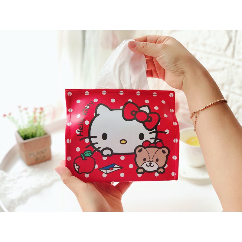 Tempat Tissue Kotak Karakter Kitty Melody Snoopy Bear