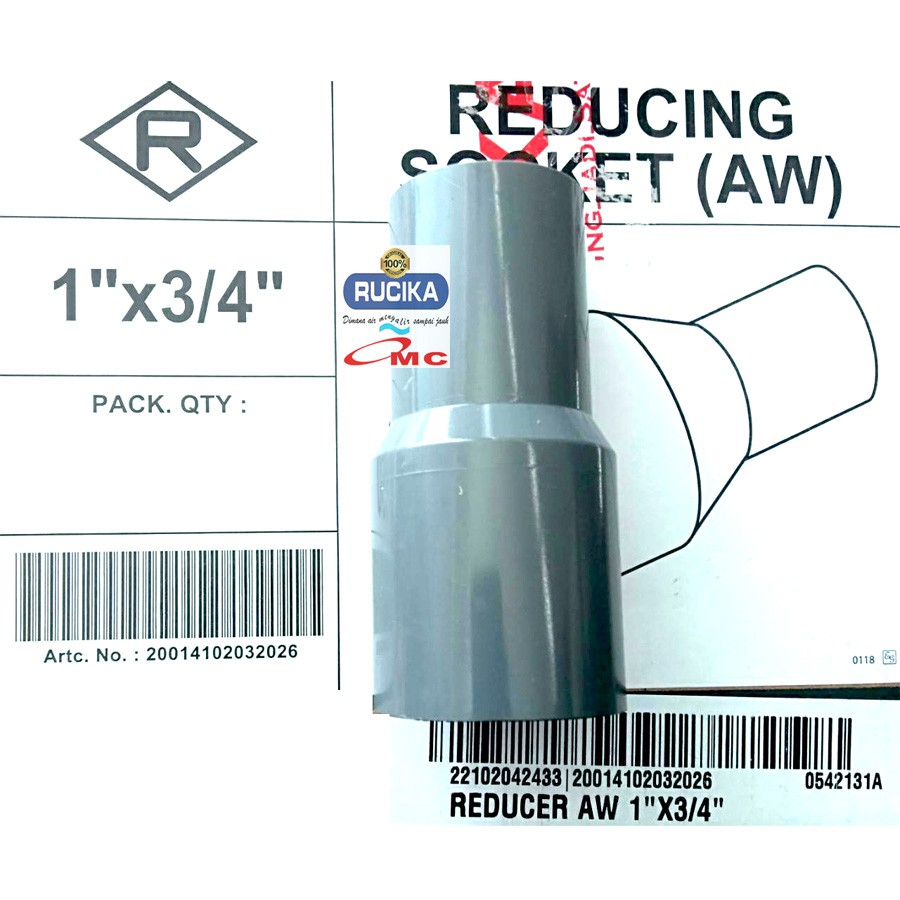 Vlok Sock V sok Reducing Socket Reducer Aw 1 X 3/4 Inch RUCIKA