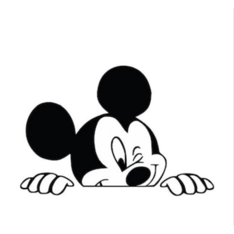 Stiker Mickey mouse gintip, Sticker Kaca mobil